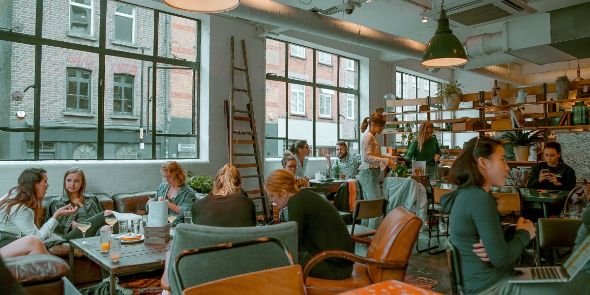 A student cafe filled with students
