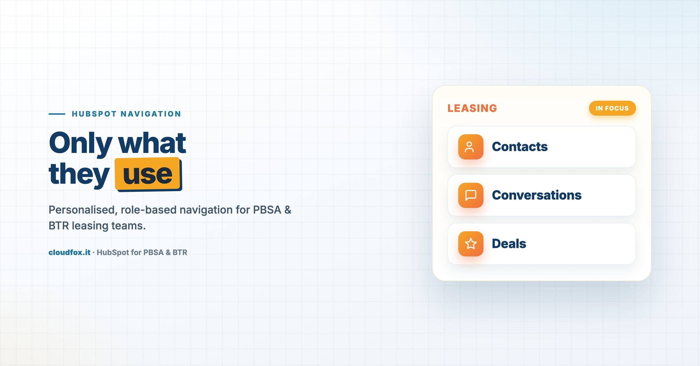 Personalised HubSpot navigation: giving PBSA leasing teams only what they use